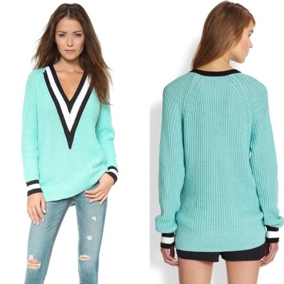 rag & bone Sweaters - RAG & BONE XS Talia Deep V-Neck Ribbed Sweater XS